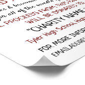 Poster Retro Design, Charity Bake Sale Publicité d'événem (Coin)