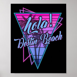 Poster Retro Destin - Hola Destin Beach Floride Vintage