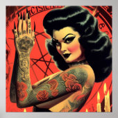 Poster Retro Devilish Girl (Devant)