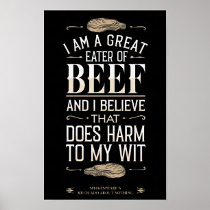 Poster Retro Devis drôle Vintage barbecue noir