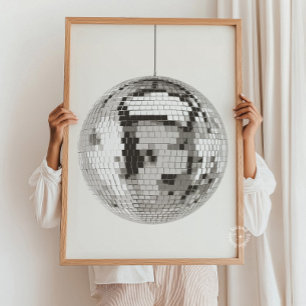 Poster Retro Disco Ball Wall Art