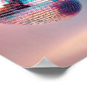 Poster Retro Disco Ball Wall Art, les années 70 esthétiqu (Coin)