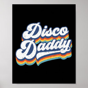 Poster Retro Disco Daddy 60s les années 70 Costume de fêt