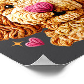 Poster Retro Dog Goldendoodle Valentines Funny Gift Women (Coin)