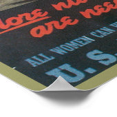 Poster rétro du Corps des infirmières (Coin)