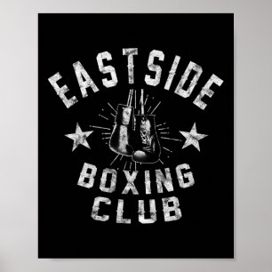 Poster Retro East Side Boxe Club - Vintage en détresse