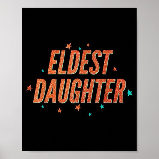 Poster Retro Eldest Daughter Team Gift For Eldest Daughte (Devant)