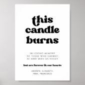 Poster Rétro élégant Cette bougie brûle le mémorial Maria (Devant)