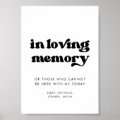 Poster Rétro élégant En mariage de mémoire d'amour (Devant)