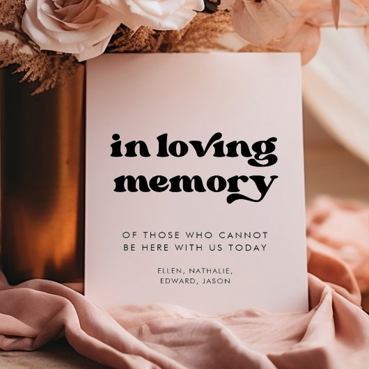 Poster Rétro élégant En mariage de mémoire d'amour