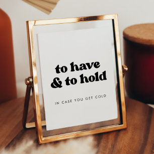 Poster Retro élégant pour avoir et tenir une couverture M