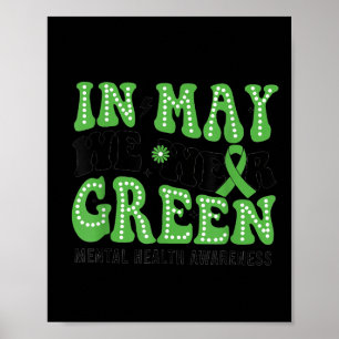 Poster Rétro En Mai Nous Portons Une Sensibilisation À La