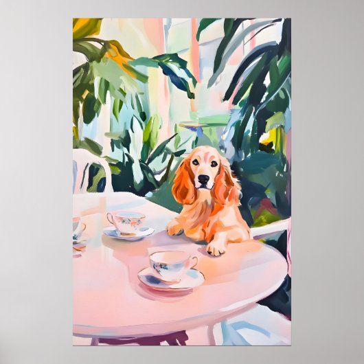 Poster Retro English Cocker Spaniel Poster, Cocker (Devant)