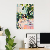 Poster Retro English Springer Spaniel Poster, Springer (Bureau à domicile)