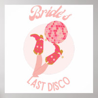 Rétro Enterrement de Vie de Jeune Fille Disco des