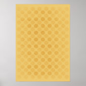 Poster Retro faded yellow circles pattern (Devant)
