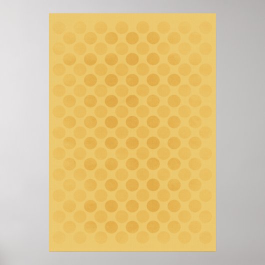 Poster Retro faded yellow circles pattern (Devant)
