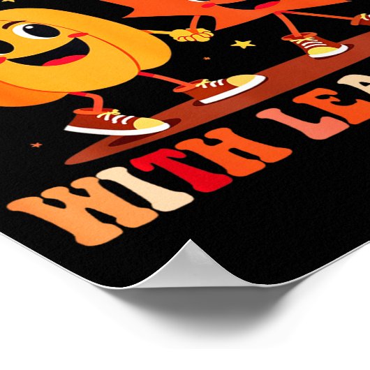 Poster Retro Fall In Love With Learning Autumn Pumpkin Te (Coin)