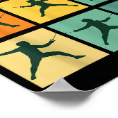 Poster Retro Fencing For Christmas Srty Fencer Athlete (Coin)