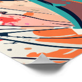 POSTER RÉTRO FLORAL RÊVE POUVOIR FILLE (Coin)