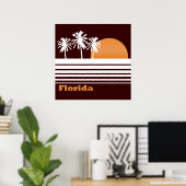 Poster Retro Florida (Bureau à domicile)