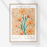 Poster Retro Flower Market New York Orange Abstrait<br><div class="desc">Apportez l'énergie vibrante d'un marché aux fleurs rétro à votre maison avec "Retro Flower Market New York Orange Abstrait Poster". Cette affiche élégante présente un design chic avec "Flower Market" et "New York" élégamment écrit en lettres d'inspiration vintage. Au centre, un agencement abstrait de fleurs orangées est disposé dans un...</div>