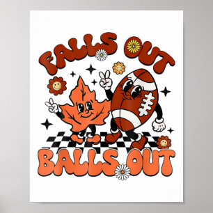 Poster Retro Football Se Déplace Vintage Thanksgiving Ki