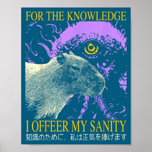 Poster Retro For The Knowledge I Offer My Sanity Japanese (Devant)
