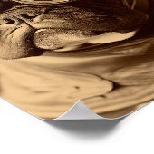 Poster Retro Frenchie Sepia (Coin)