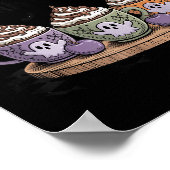 Poster Retro Freshly Boo'd Coffee Lovers Boujee Ghost Hal (Coin)