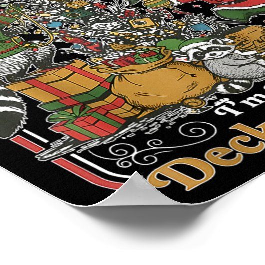 Poster Retro From The Windows To The Walls Funny Raccoon (Coin)