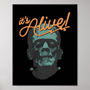 Poster Retro Funny C'est Alive Frankenstein Monster Éffra