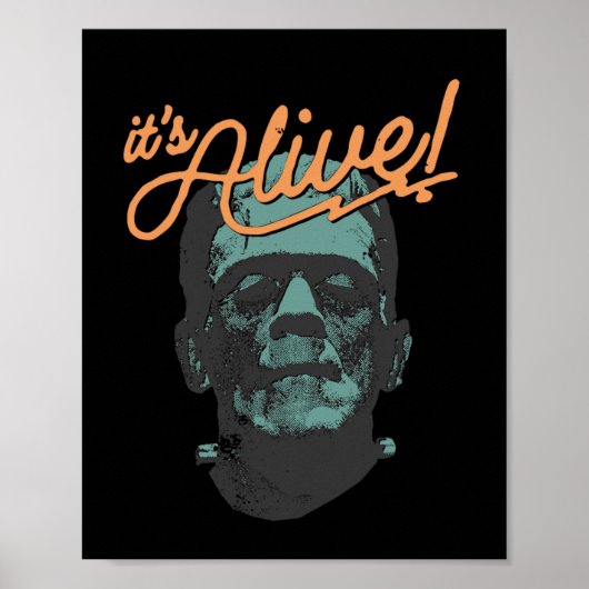 Poster Retro Funny C'est Alive Frankenstein Monster Éffra (Devant)