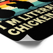 Poster Retro Funny Chicken Lover Gift – I Raise Chickens (Coin)