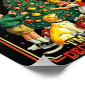 Poster Retro Funny Christmas Holiday From The Windows To (Coin)