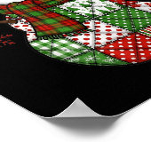 Poster Retro Funny Christmas Patchwork Snowman Xmas Holid (Coin)