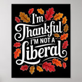 Poster Retro Funny Fall Thanksgiving I’m Thankful I’m Not (Devant)