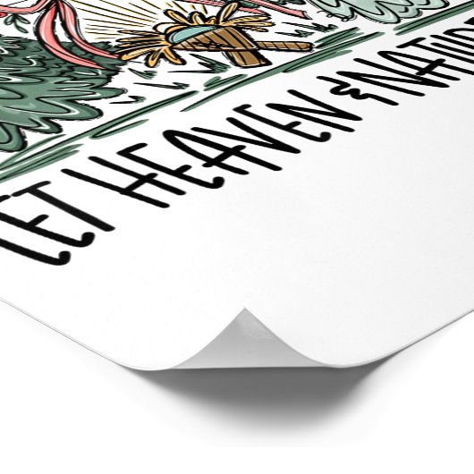 Poster Retro Funny Let Heaven And Nature Sing Nes Tree Ch (Coin)