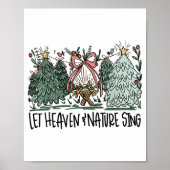 Poster Retro Funny Let Heaven And Nature Sing Nes Tree Ch (Devant)