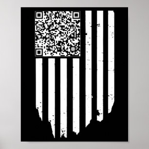 Poster Retro Funny Qr Trump Code de danse