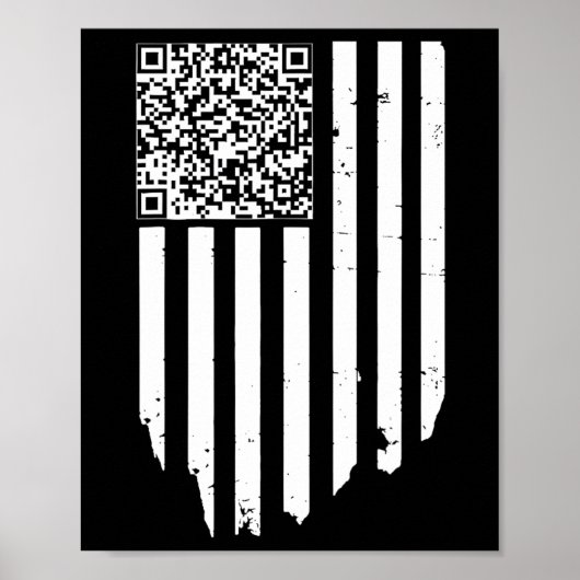 Poster Retro Funny Qr Trump Code de danse (Devant)