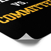 Poster Retro Funny Trendy Quote Catholics Vs Committees  (Coin)