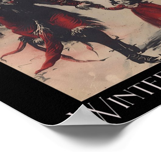 Poster Retro Funny Walking Dans Un Wonderland Merry C (Coin)