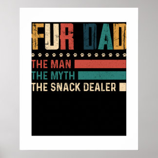 Poster Retro Fur Papa L'Homme Le Mythe Le Concessionnaire