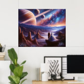 Poster Retro Futurismus (Bureau à domicile)