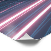 Poster Retro Futuristic Car Racing Neon Grid (Coin)