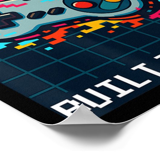 Poster Retro Gamer Design For Men Started With Blocks Bui (Coin)