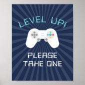 Poster Retro Gamer Thème Anniversaire de enfant Party Fav (Devant)