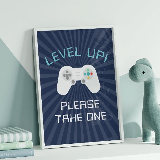 Poster Retro Gamer Thème Anniversaire de enfant Party Fav