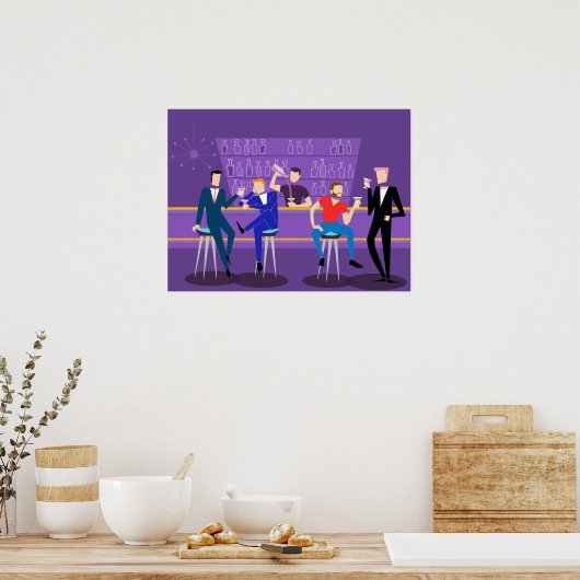 Poster Retro Gay Bar (Cuisine)
